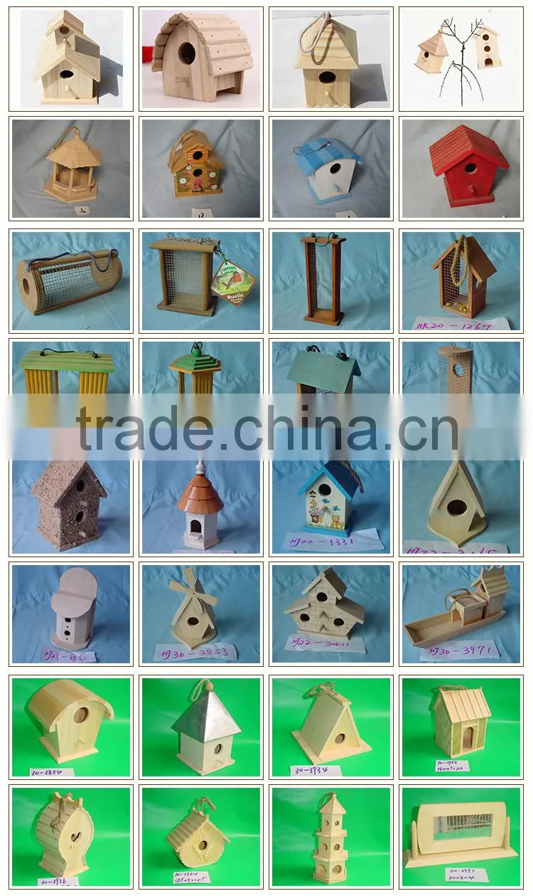 Crafts Hang Garden Wooden Bird House Feeder