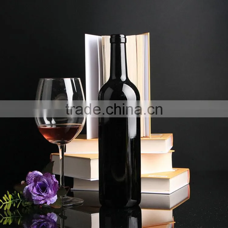 Factory selling Welcome OEM Good Quality red glass wine bottles