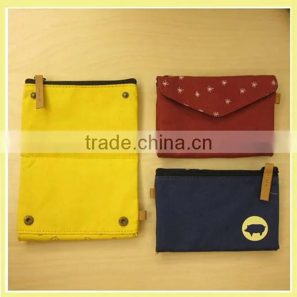 Pig/ Rabbit/ Squirrel Small Wallet Washed Canvas