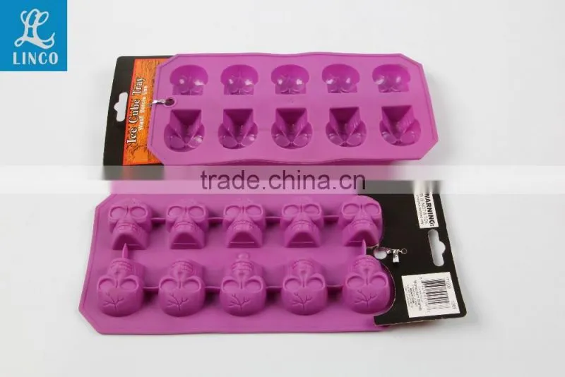 TPR Halloween Skull design Ice Cube Tray