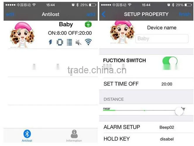 Min Bluetooth Anti lost Alarm For iPhone Samsung &High Quality Mobile Anti-Lost Alarm Security Device Bluetooth Anti Lost alarm