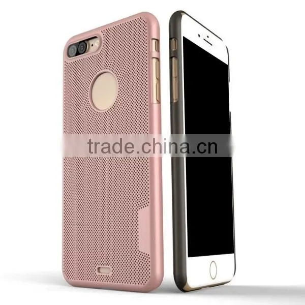 New fashion hollow cooling PC mobile phone case cover for iPhone7 7plus