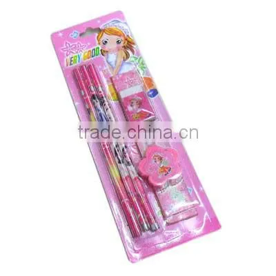 Back to school stationery set /school supplies/pencil case/ruler/sticker/eraser/kid gift
