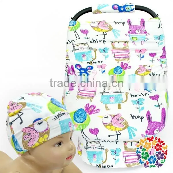 wholesale stretchy baby car seat cover multi-use nursing cover shipping cart cover
