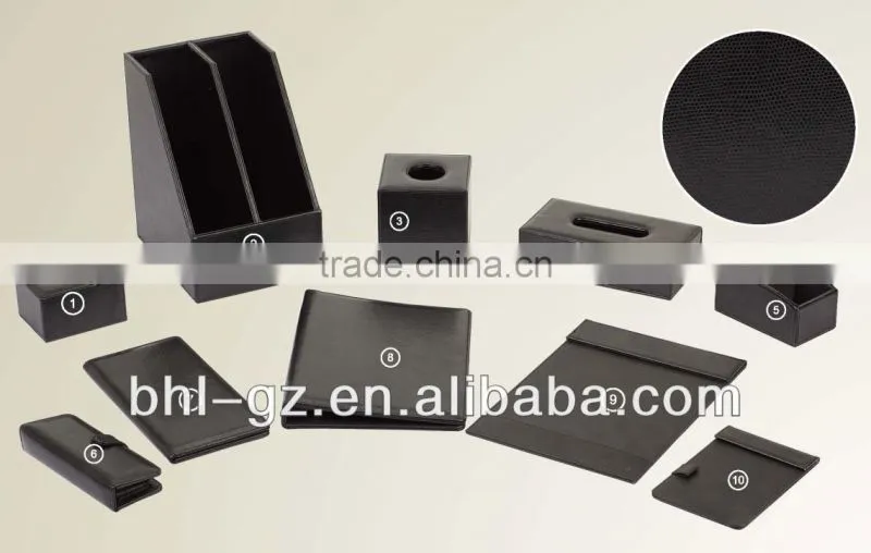 Fashionable snake print leather product PW-101,leather set series for hotel guest room,hotel leather kit