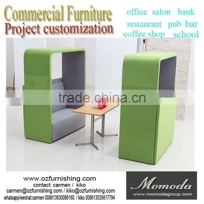 fashion design green cafe shop restaurant high back high seat sofa, VIP room shown room Commercial area Gets stuck sofa set