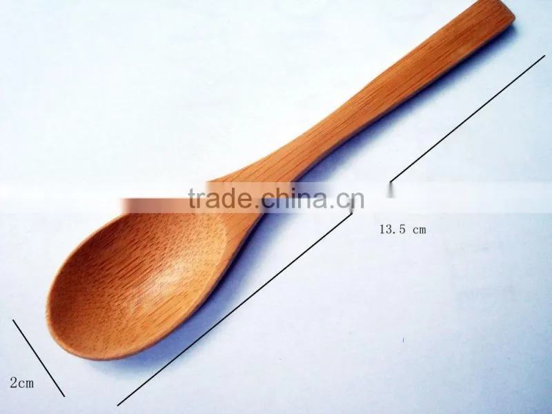 Bamboo rice spoon for children, wooden tea coffee or juice disposable mixing spoon