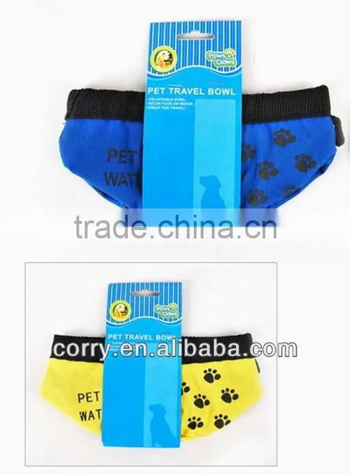 Folding Waterproof Nylon Pet Travel water Bowl