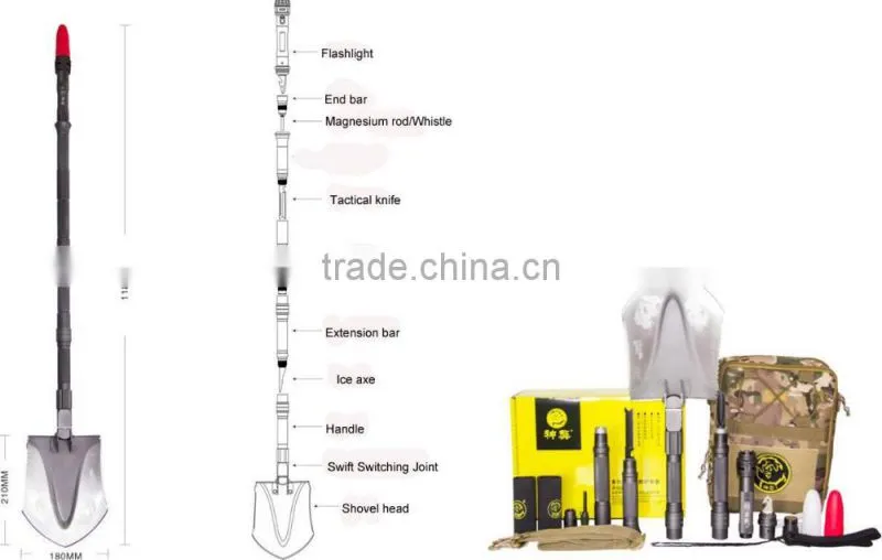 4X4 Off Road Part Jeep Accessories Multifunction Shovel With More Than 30 Functions
