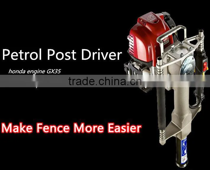 52mm Petrol Gas Powered Electric Power Mini Hand Fence Pile Piling Driving Hammer Machine Portable Honda Engine Post Driver
