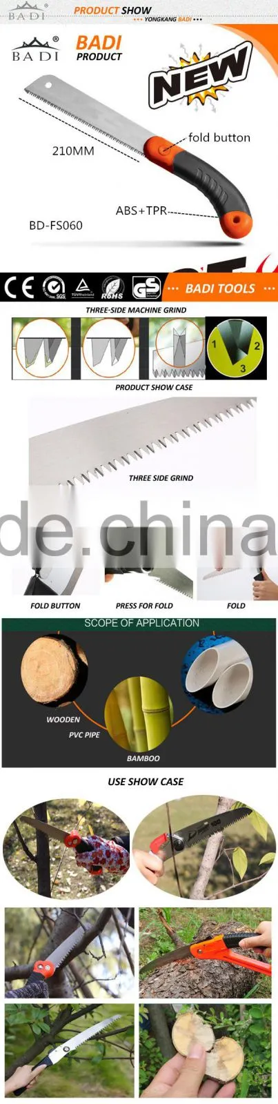 2016 new folding pruning metal cutting saw