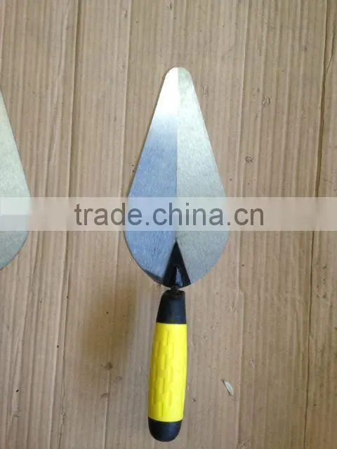 High quality bricklaying trowel with double color rubber handle