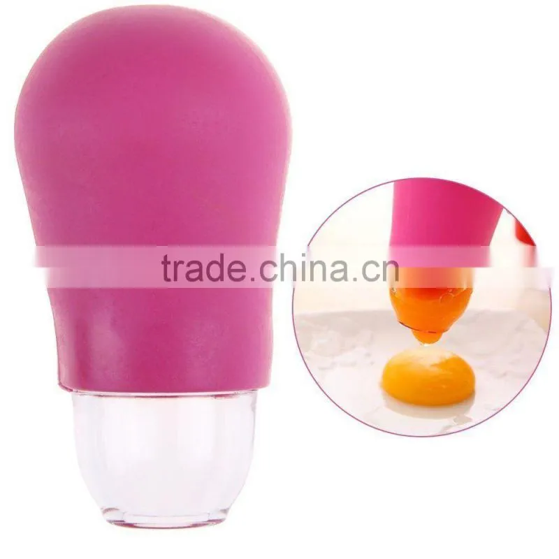 Hot Kitchen Gadget Silicone Egg Yolk White Suction Seperator Divider Filter