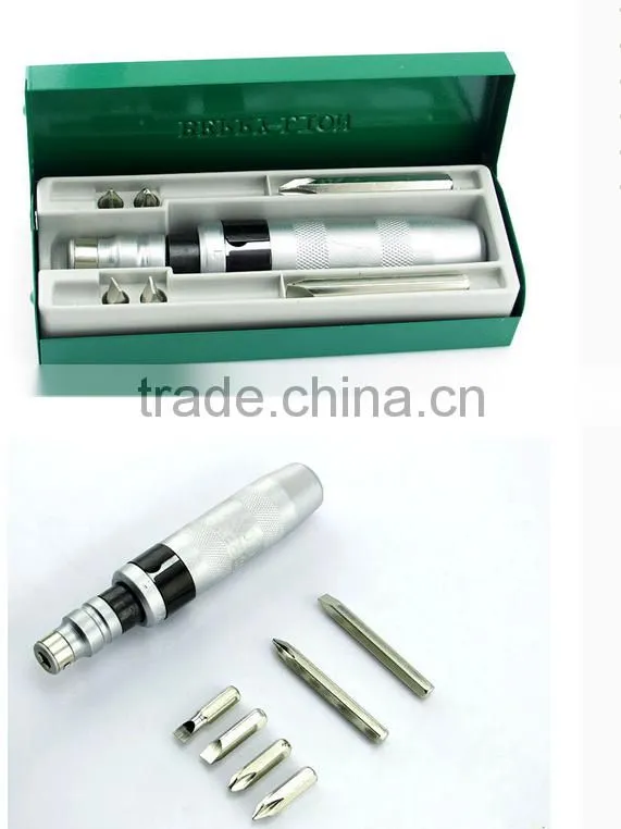Berrylion Chrome Vanadium Impact Screwdriver with plastic tool box
