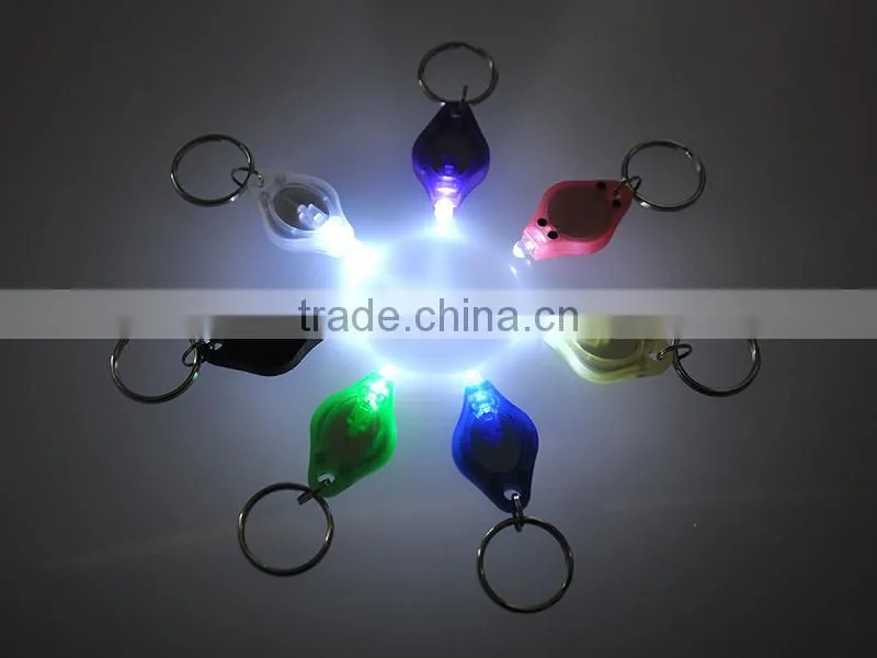 Wholesale cheap souvenir led flashlights keychain ring