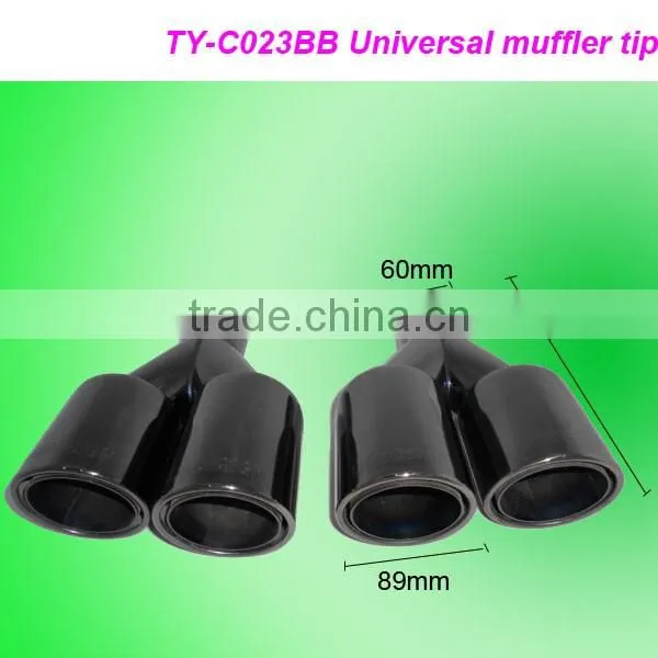 high quality auto part stainless steel 304 universal double exhaust tip