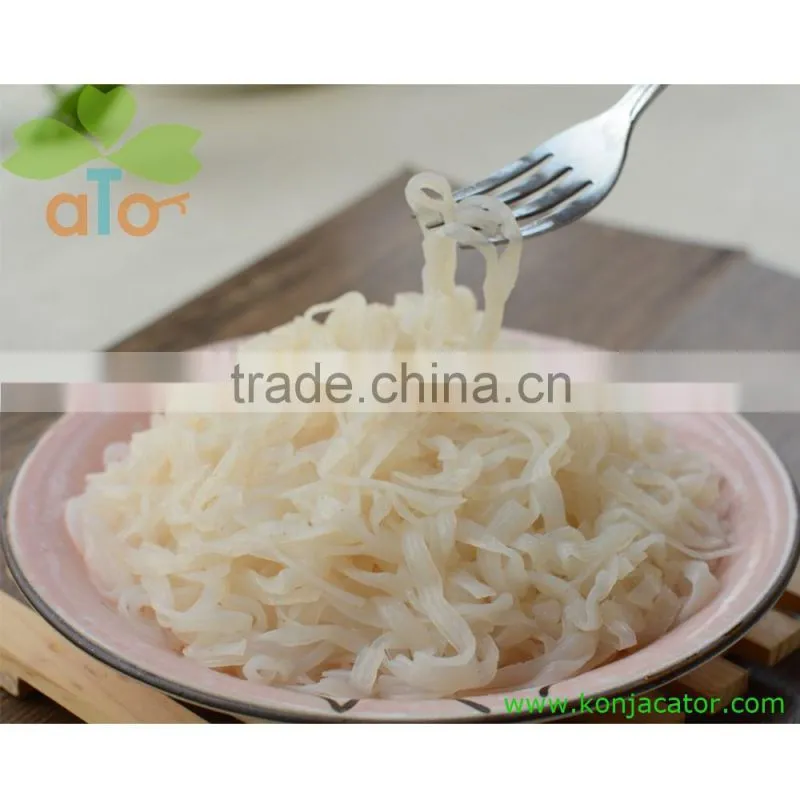 Glucomannan fiber noodles, konjac shirataki pasta high in water-soluble dietary fiber
