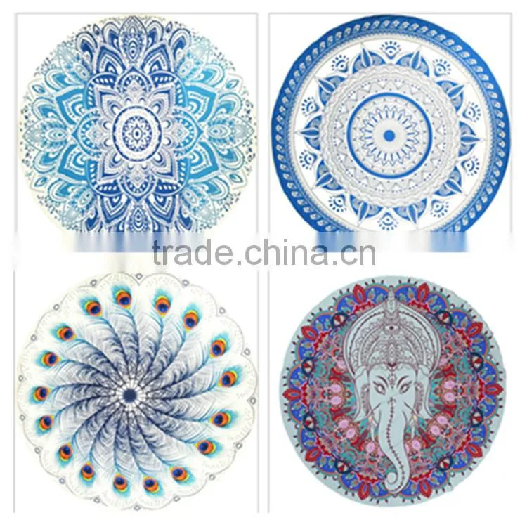 Ebay hot Selling Cotton Oil painting style Beach Towel