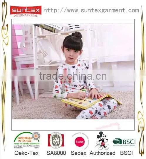 made in china white sweet pajamas for girls