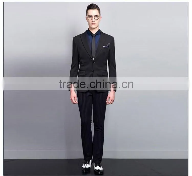 Formal Business Mens Slim Fits Blazer Business Black