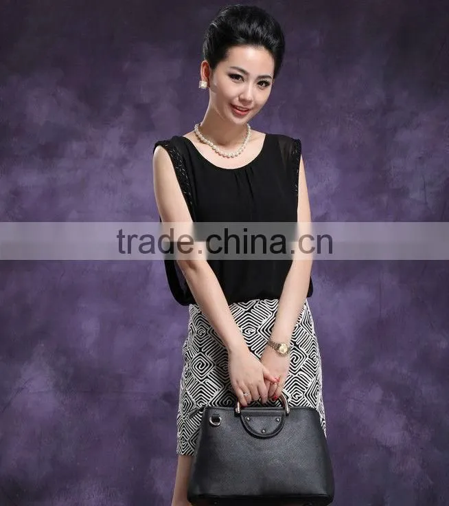 Newest Elegant Chiffon Beads Suumer Ladies Dresses
