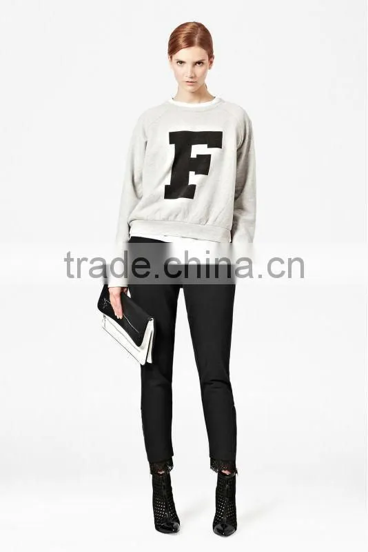 Ladies 100% Cotton Printed Sweatshirt Top