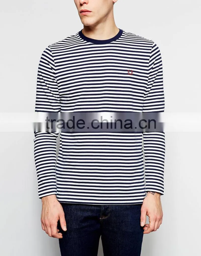 T-Shirt with Breton Stripe in Long Sleeves China products