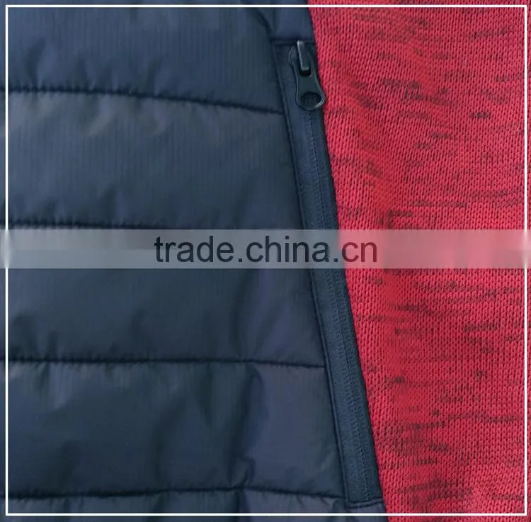 Mens softshell red sleeve sweater garments jacket knitted