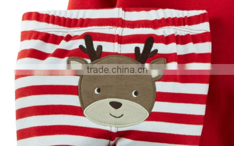 Sunshineangel 2015 Red Stripe New Christmas Cotton Baby Girls Romper Suits