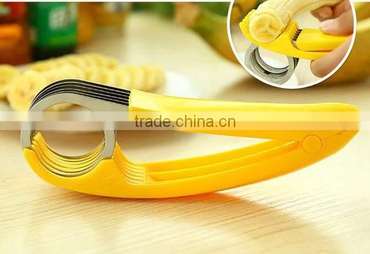 High quality Banana Slicer Cutter Chopper Cucumber Cutter 2016 Fruit Salad Kitchen Tool