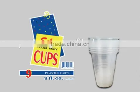9oz clear plastic cup