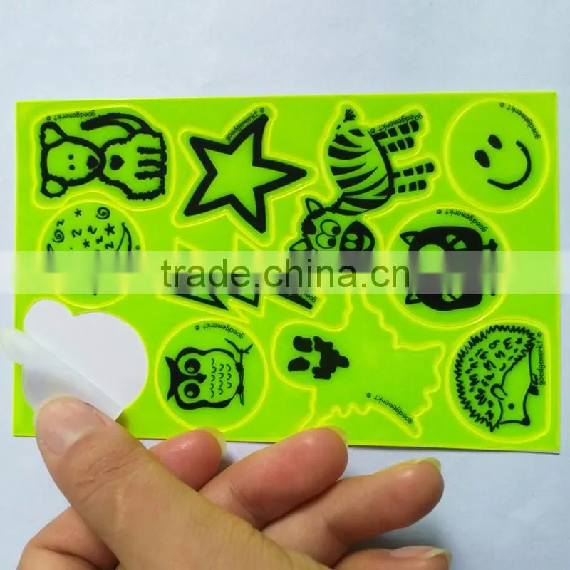 2017 Double layer colorful printing custom opaque adhesive pvc sticker