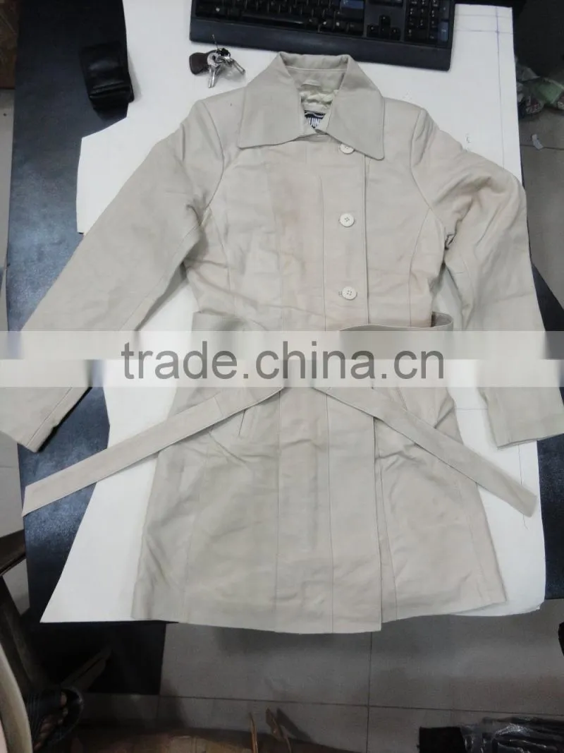 Long Women leather coat