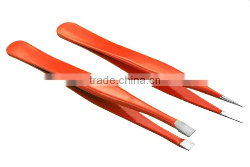 pointed and slanted tweezers set/ eyebrow tweezers set and also great for ingrown and chin hair