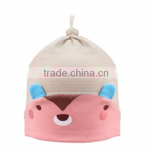 new design cute bear knitted kids cotton hat
