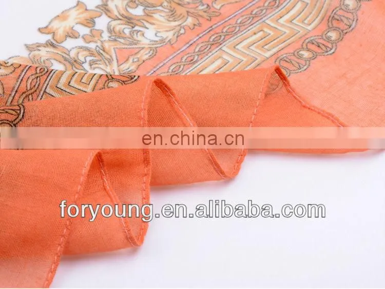 fashion long voile printed scarf