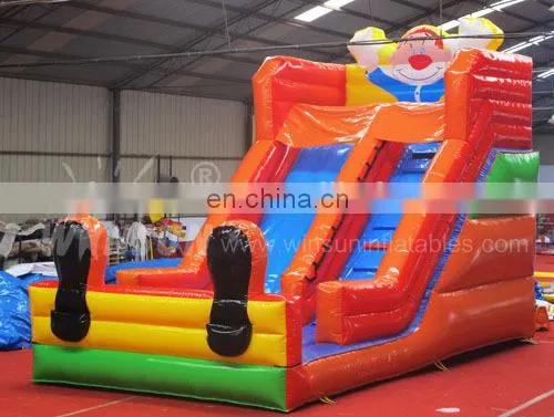 high quality mobile little inflatable clown slide child used for sale