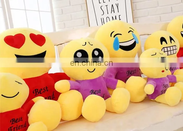 Popular design led cheap price emoji pillow for promotional