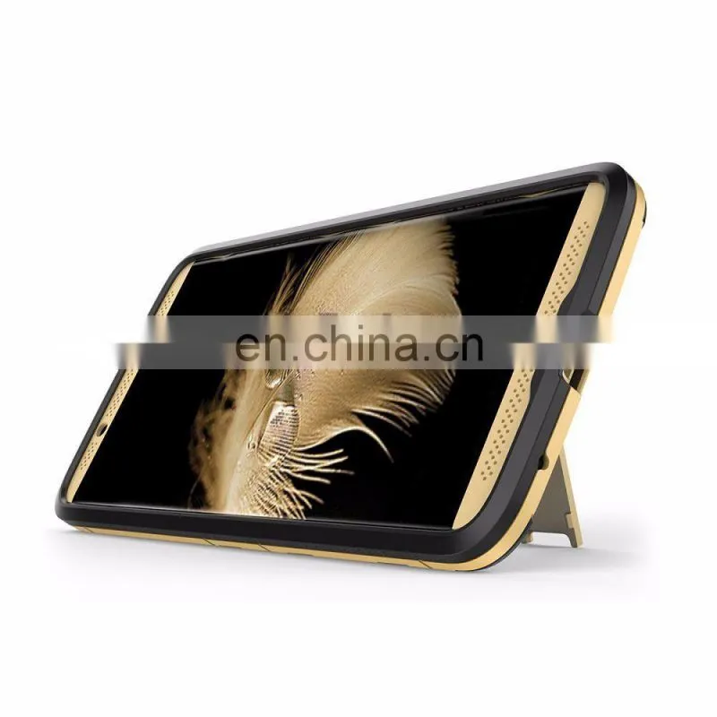 Detachable 2 in 1 with Stand Hybrid Hard PC + Black TPU Back Cover Case for ZTE Axon 7