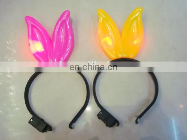 cheap party plastic LED flashing lighted Red Devil Horns Headband PH-0068