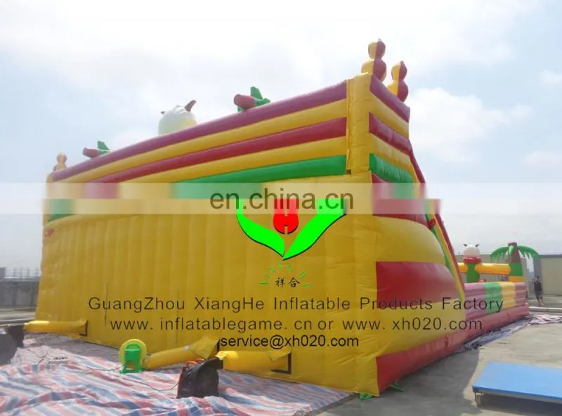 PVC Tarpaulin suitable on Square inflatable giant cartoon fun city