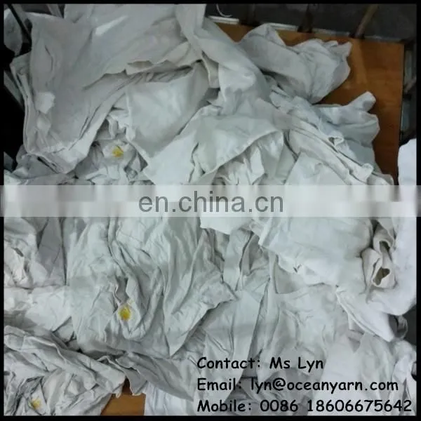 white industrial cleaning cotton rags recyled 100% cotton wipers rag hot sale wiping rags in bales