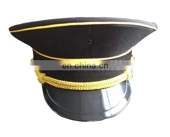 blue combat cap/cadet cap/railway cap/ Health supervision cap with yellow braid