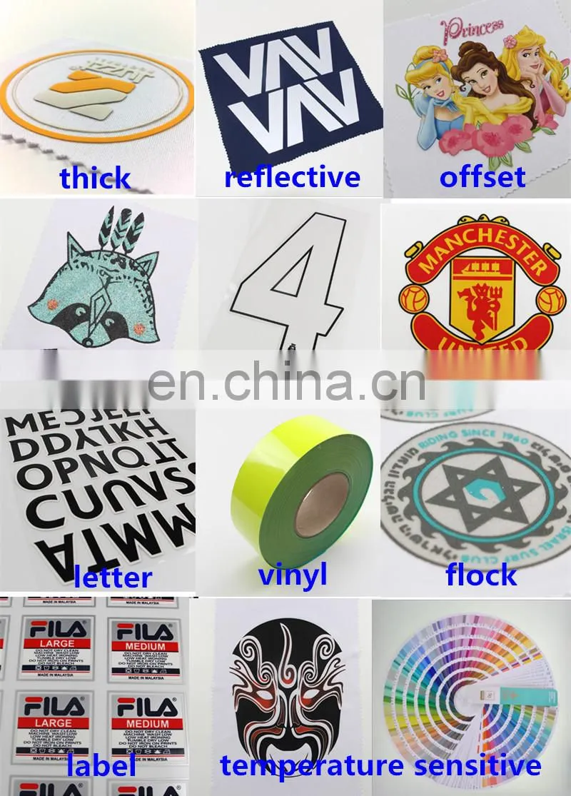factory price wholesale hot transfer label for garment