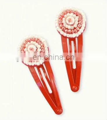 Black beads handmade decorative button