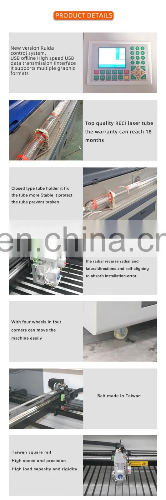 Co2 Laser Engraving Cutting Machine 1390 CO2 laser engraving Cutting Machine for Plastic