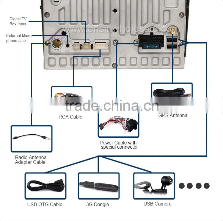 Erisin ES2301F 7" Touch Screen 2 Din Car DVD Player for Transit Mondeo C-Max
