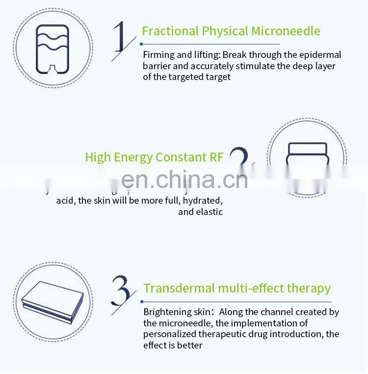 Gold RF Fractional Microneedle Machine Lifting Scars Wrinkles Remove Whitening Instrument Beauty Salon Skin Tightening Device