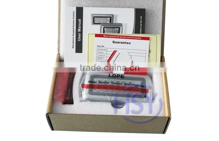 Access control digital door lock waterproof standalone keypad rfid reader with blacklight