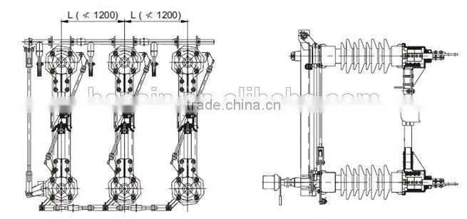 High Voltage Disconnect Switch GW14-40.5KV GW14 GW10